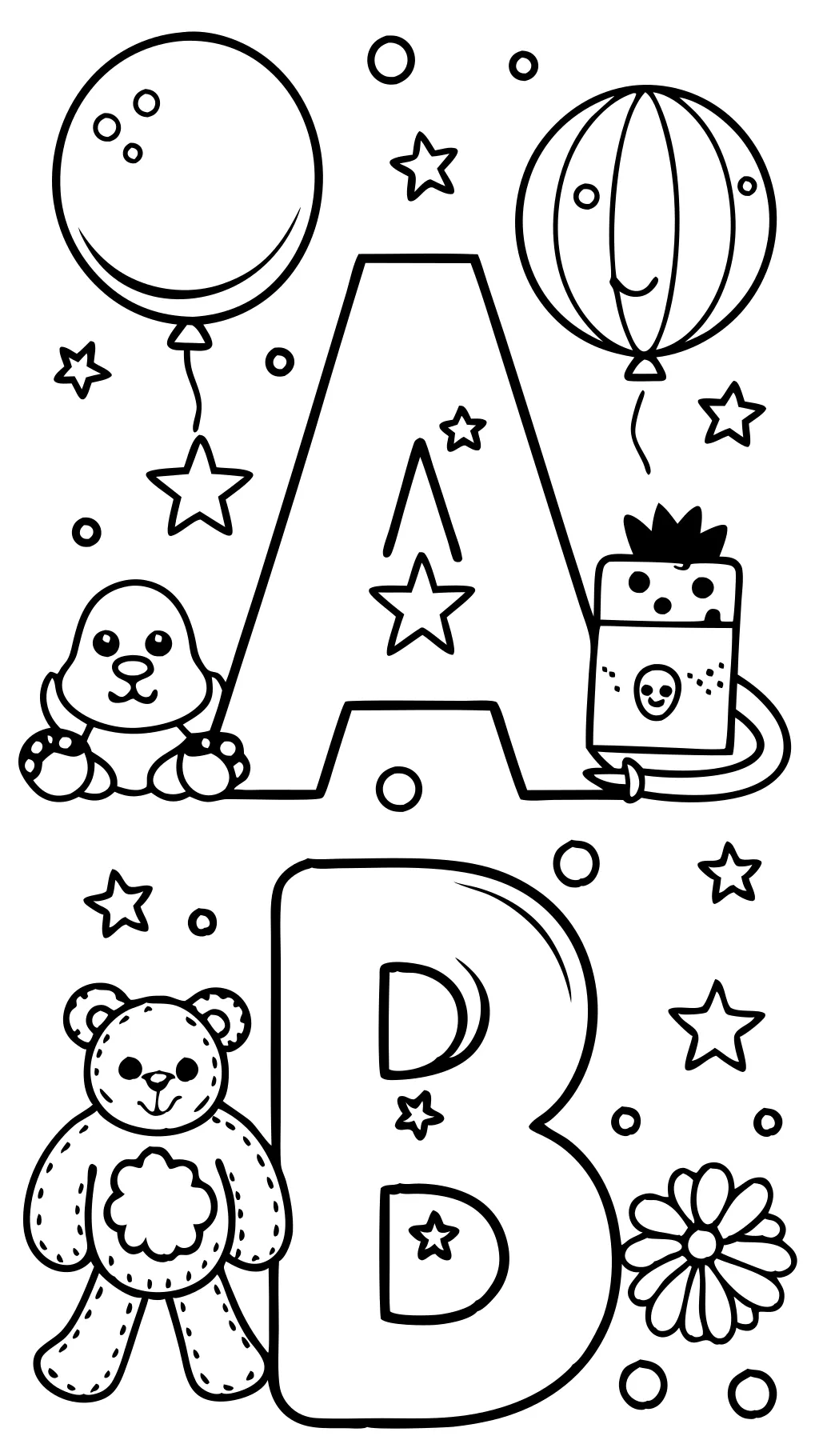 coloriages avec lettres